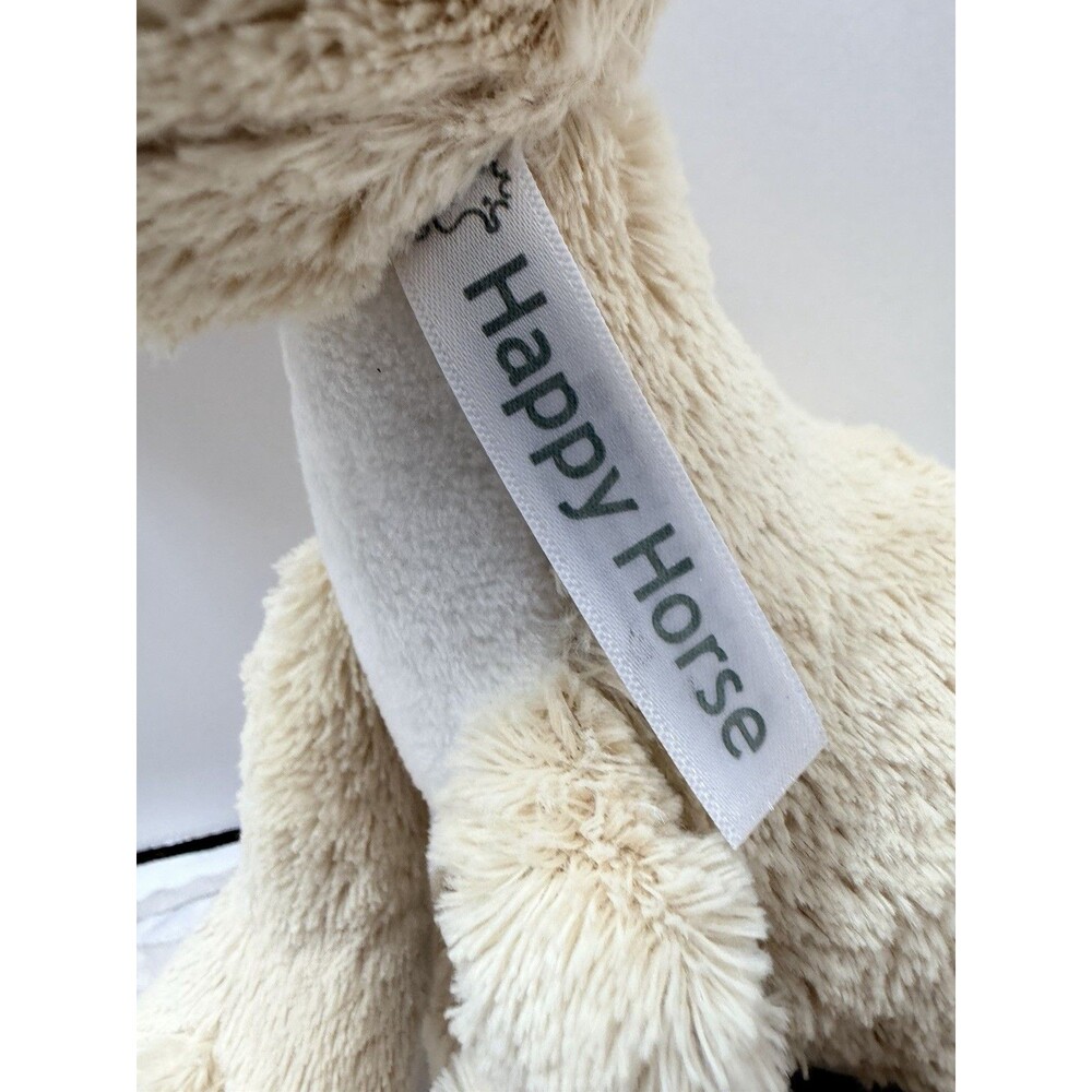 Happy Horse Bunny Rabbit Plush 11” Tan Stuffed Toy Big Feet Sewn Eyes Washable - Picture 9 of 11